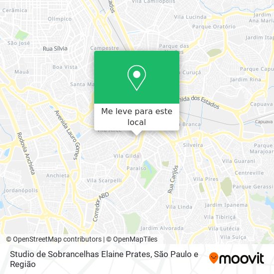 Studio de Sobrancelhas Elaine Prates mapa