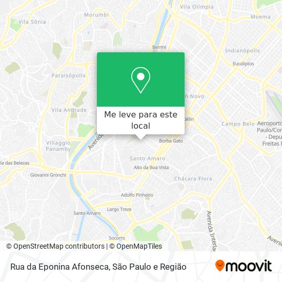 Rua da Eponina Afonseca mapa