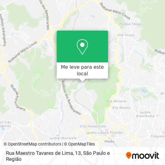 Rua Maestro Tavares de Lima, 13 mapa