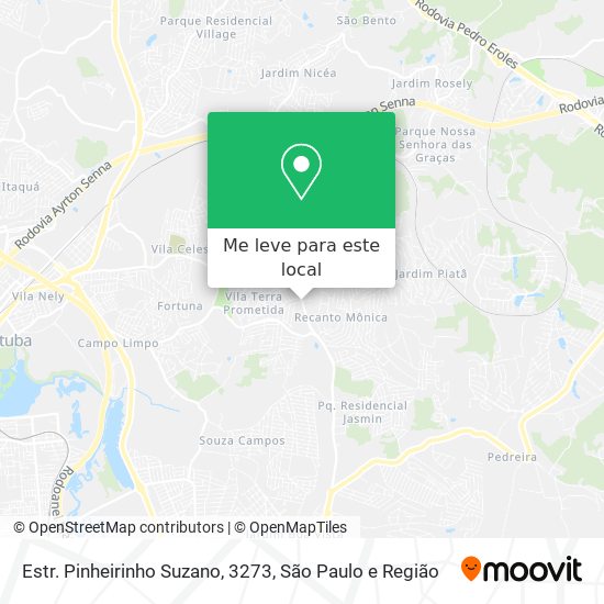 Estr. Pinheirinho Suzano, 3273 mapa