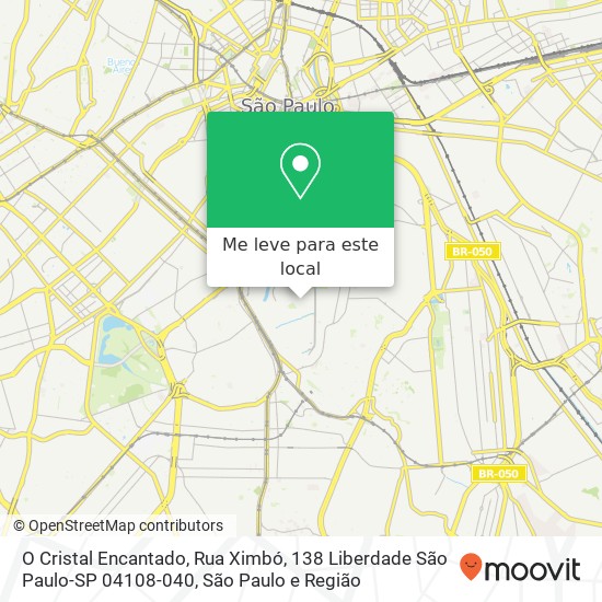 O Cristal Encantado, Rua Ximbó, 138 Liberdade São Paulo-SP 04108-040 mapa
