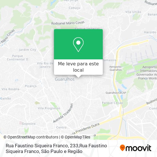 Rua Faustino Siqueira Franco, 233,Rua Faustino Siqueira Franco mapa
