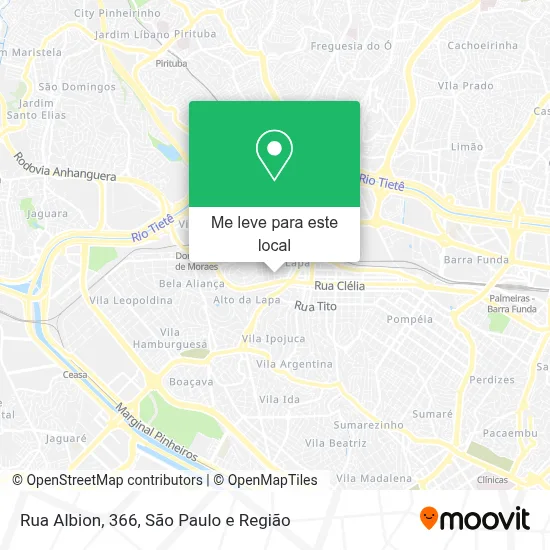 Rua Albion, 366 mapa