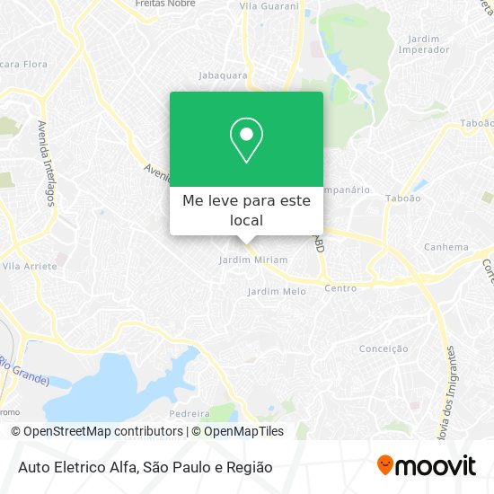 Auto Eletrico Alfa mapa