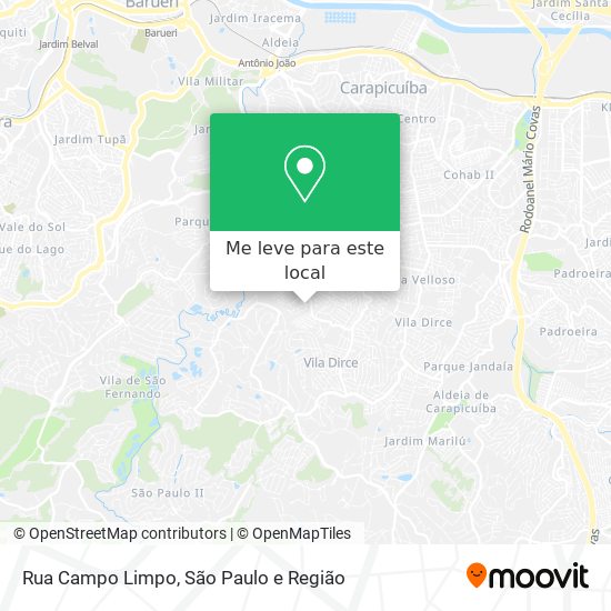 Rua Campo Limpo mapa