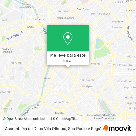 Assembléia de Deus Vila Olímpia mapa