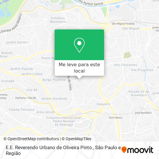 E.E. Reverendo Urbano de Oliveira Pinto. mapa