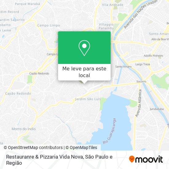 Restauranre & Pizzaria Vida Nova mapa