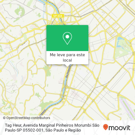 Tag Heur, Avenida Marginal Pinheiros Morumbi São Paulo-SP 05502-001 mapa