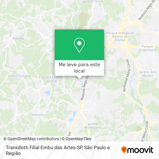 Transdotti Filial Embu das Artes-SP mapa