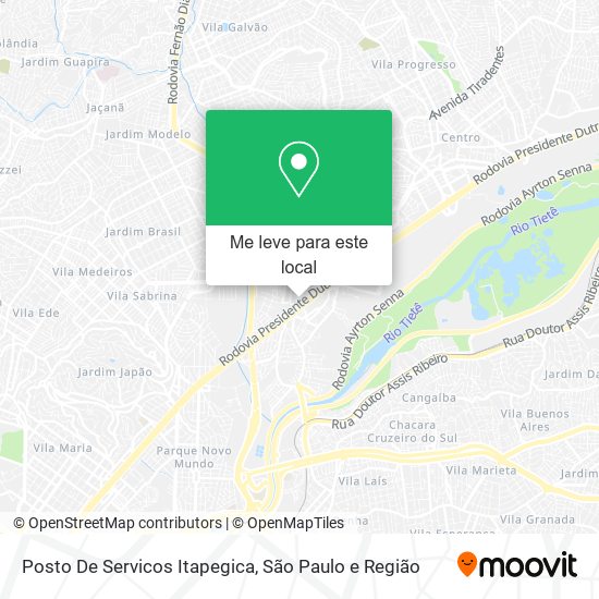 Posto De Servicos Itapegica mapa