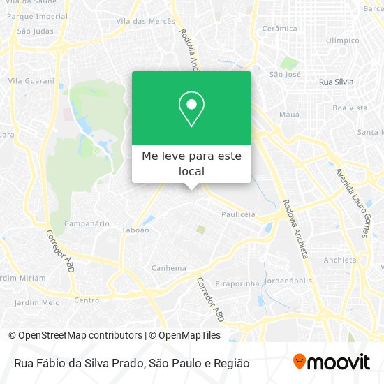 Rua Fábio da Silva Prado mapa