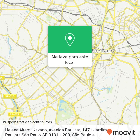 Helena Akemi Kavano, Avenida Paulista, 1471 Jardim Paulista São Paulo-SP 01311-200 mapa