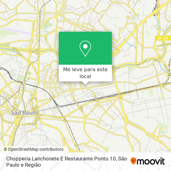 Chopperia Lanchonete E Restaurante Ponto 10 mapa