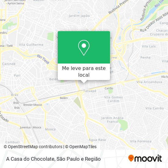 A Casa do Chocolate mapa