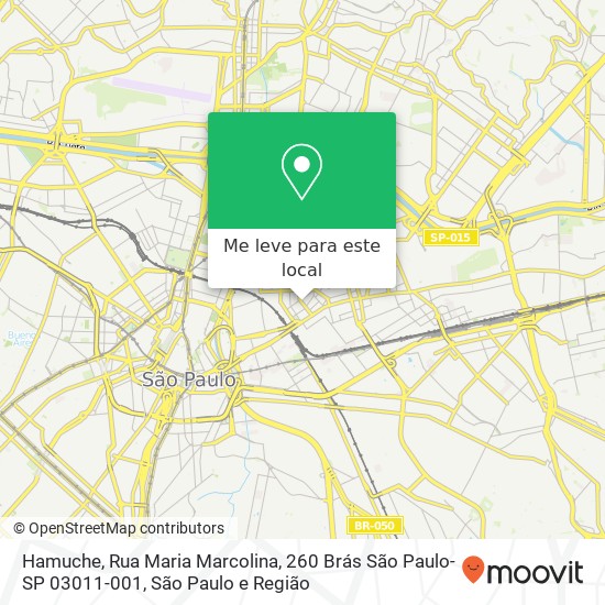 Hamuche, Rua Maria Marcolina, 260 Brás São Paulo-SP 03011-001 mapa