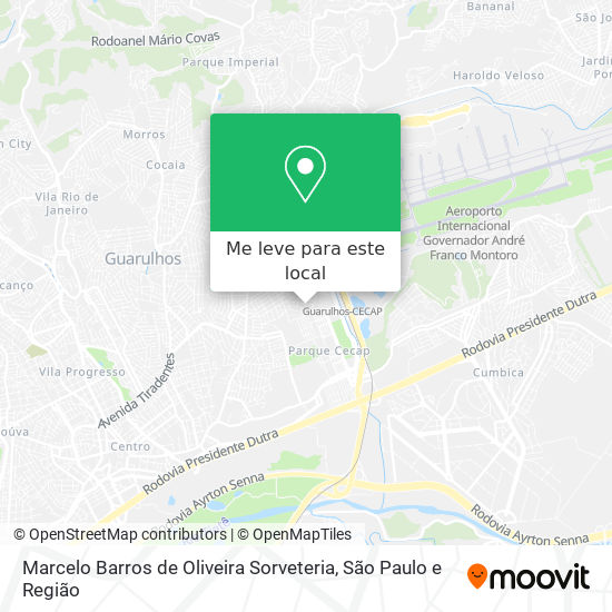 Marcelo Barros de Oliveira Sorveteria mapa