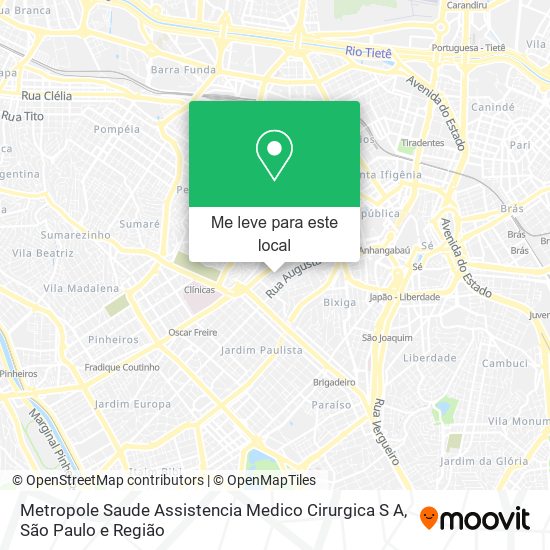 Metropole Saude Assistencia Medico Cirurgica S A mapa