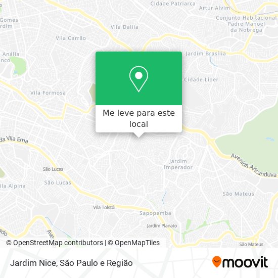 Jardim Nice mapa