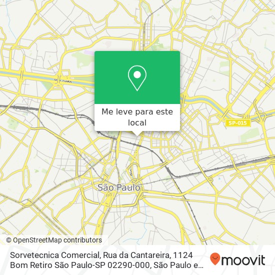 Sorvetecnica Comercial, Rua da Cantareira, 1124 Bom Retiro São Paulo-SP 02290-000 mapa