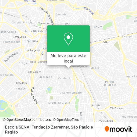 Escola SENAI Fundação Zerrenner mapa