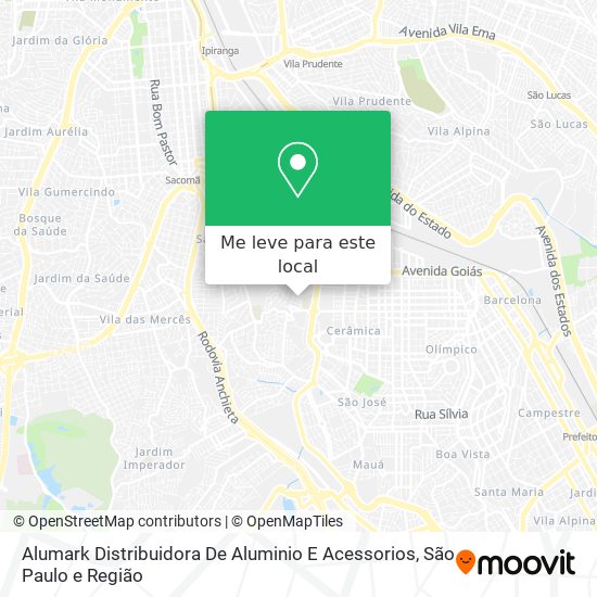 Alumark Distribuidora De Aluminio E Acessorios mapa