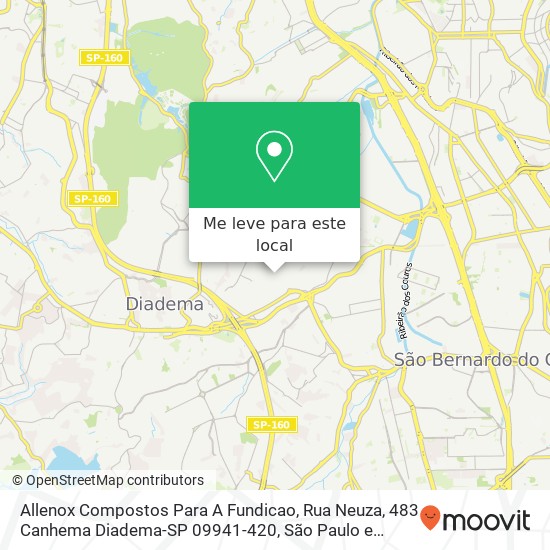 Allenox Compostos Para A Fundicao, Rua Neuza, 483 Canhema Diadema-SP 09941-420 mapa