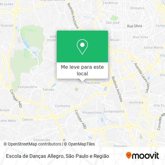 Escola de Danças Allegro mapa