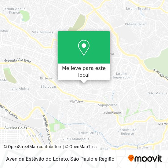 Avenida Estêvão do Loreto mapa