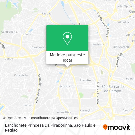 Lanchonete Princesa Da Piraporinha mapa