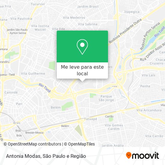 Antonia Modas mapa