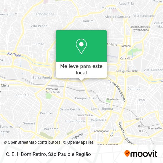 C. E. I. Bom Retiro mapa