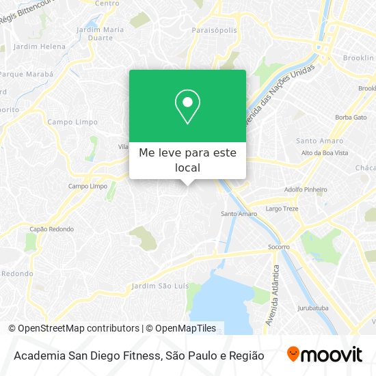 Academia San Diego Fitness mapa