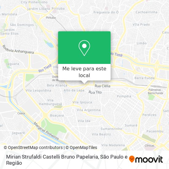 Mirian Strufaldi Castelli Bruno Papelaria mapa