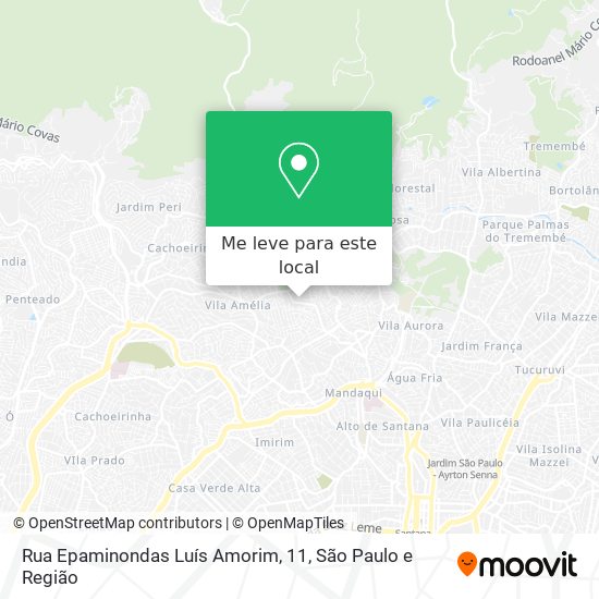 Rua Epaminondas Luís Amorim, 11 mapa