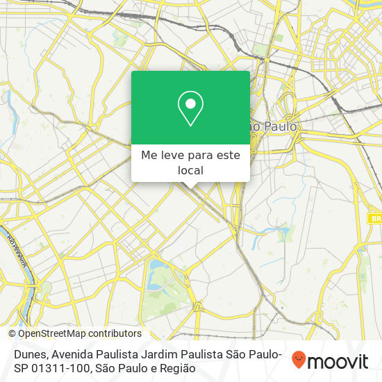Dunes, Avenida Paulista Jardim Paulista São Paulo-SP 01311-100 mapa