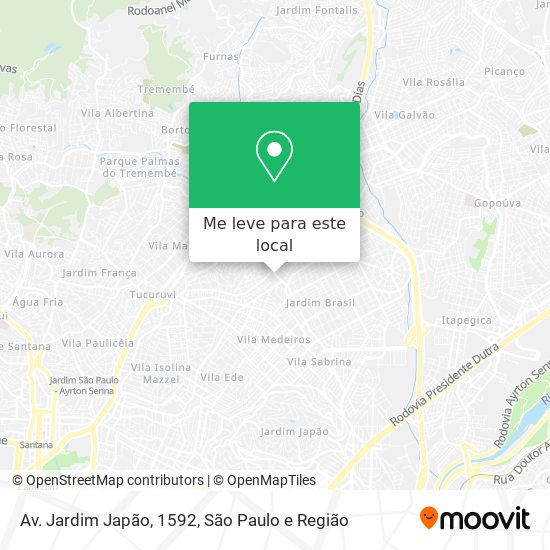 Av. Jardim Japão, 1592 mapa