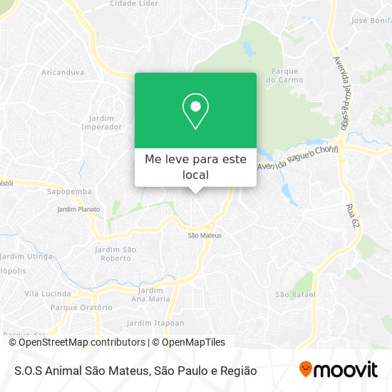 S.O.S Animal São Mateus mapa