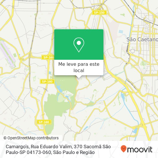 Camargo's, Rua Eduardo Valim, 370 Sacomã São Paulo-SP 04173-060 mapa