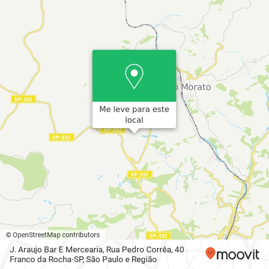 J. Araujo Bar E Mercearia, Rua Pedro Corrêa, 40 Franco da Rocha-SP mapa