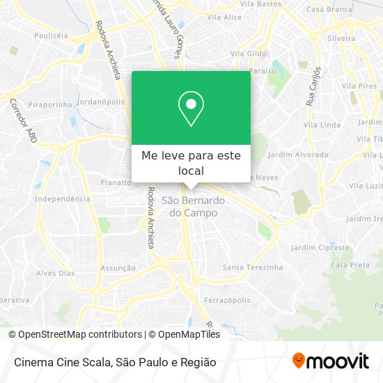 Cinema Cine Scala mapa