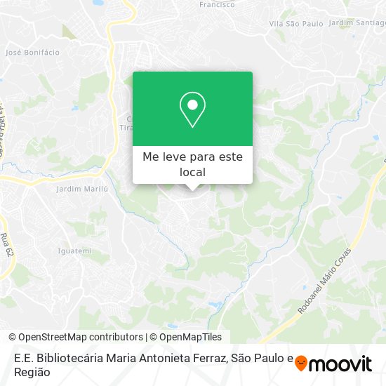 E.E. Bibliotecária Maria Antonieta Ferraz mapa