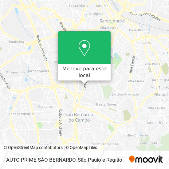 AUTO PRIME SÃO BERNARDO mapa