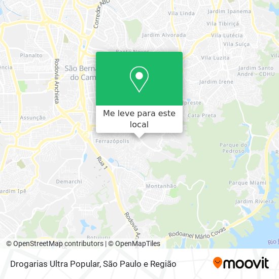 Drogarias Ultra Popular mapa