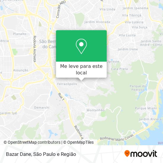 Bazar Dane mapa