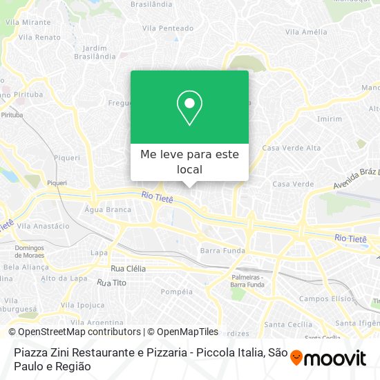 Piazza Zini Restaurante e Pizzaria - Piccola Italia mapa