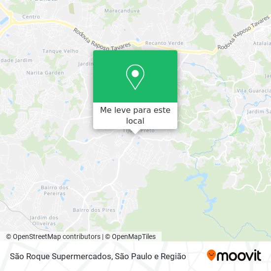 São Roque Supermercados mapa