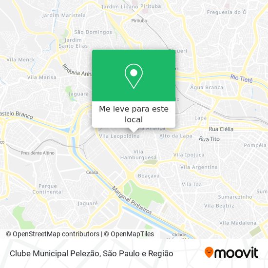 Clube Municipal Pelezão mapa
