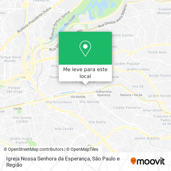 Igreja Nossa Senhora da Esperança mapa