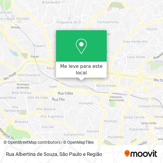 Rua Albertina de Souza mapa